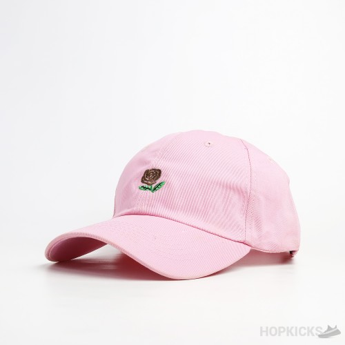 Rose Embroidered Logo Pink Cap